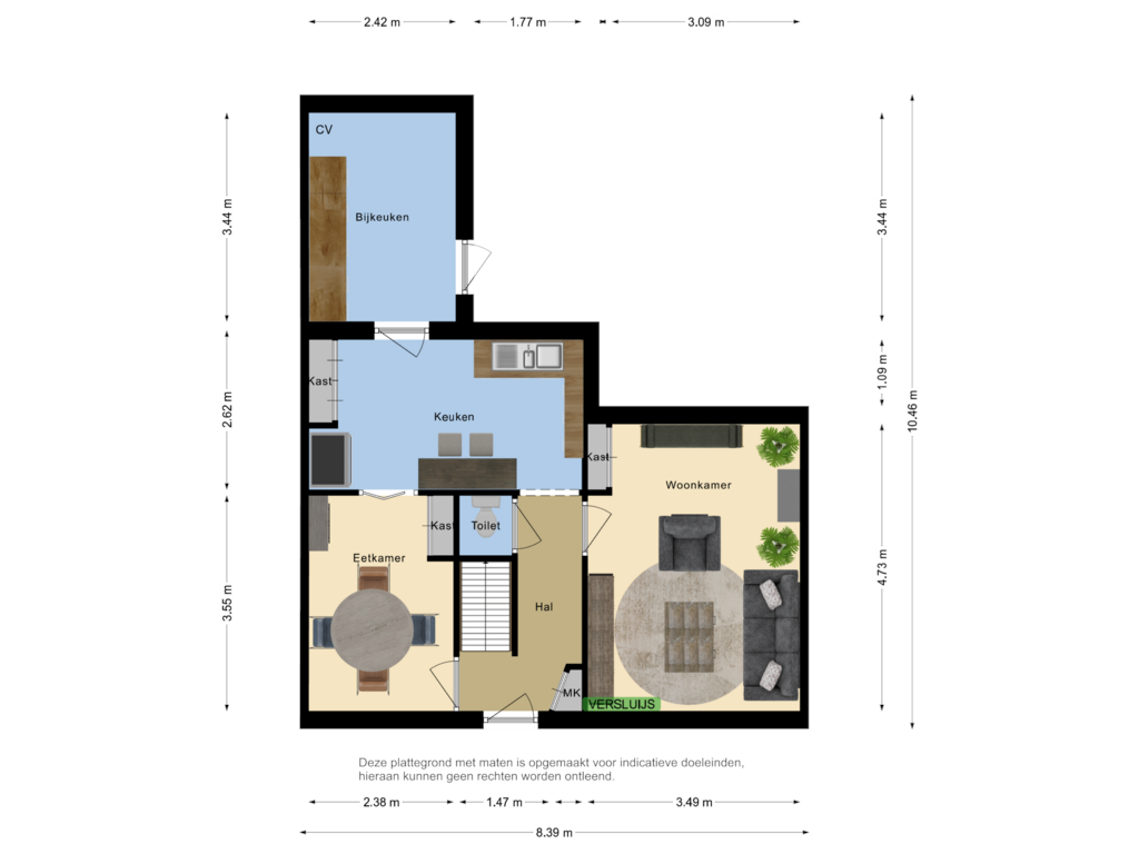 View floorplan of Begane grond of Lange Heerenstraat 37