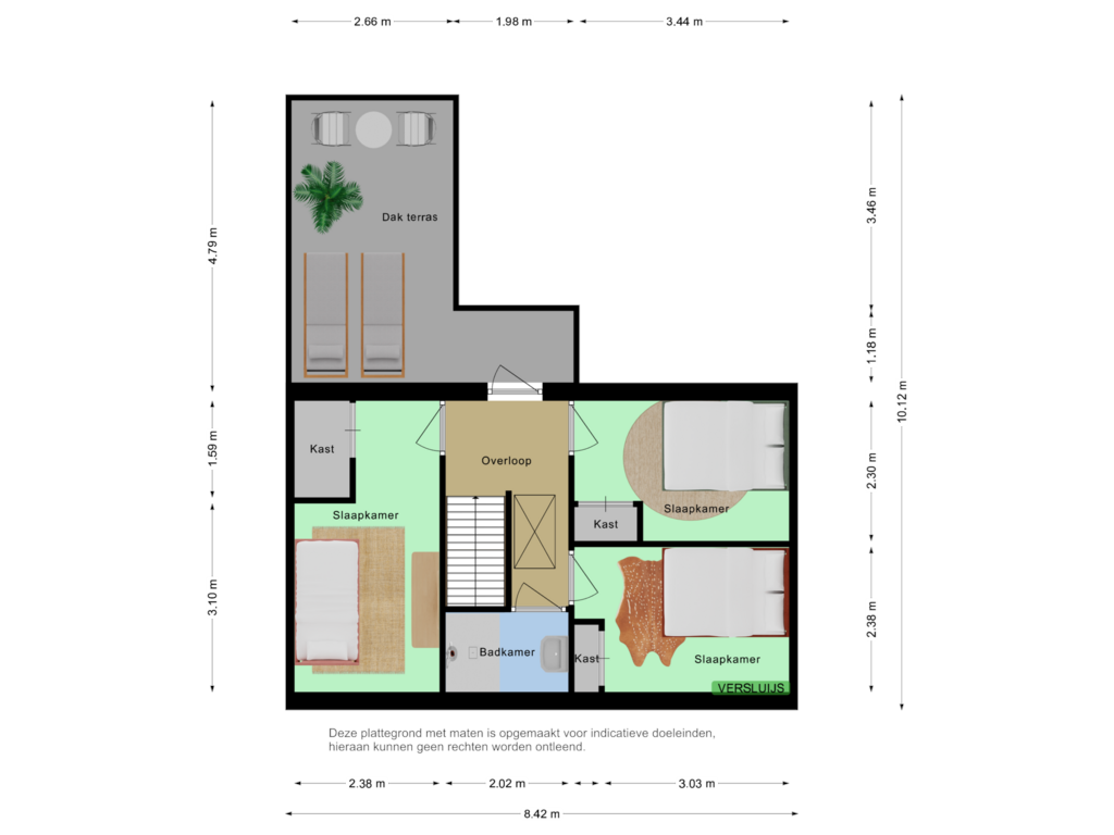 View floorplan of Verdieping 2 of Lange Heerenstraat 37