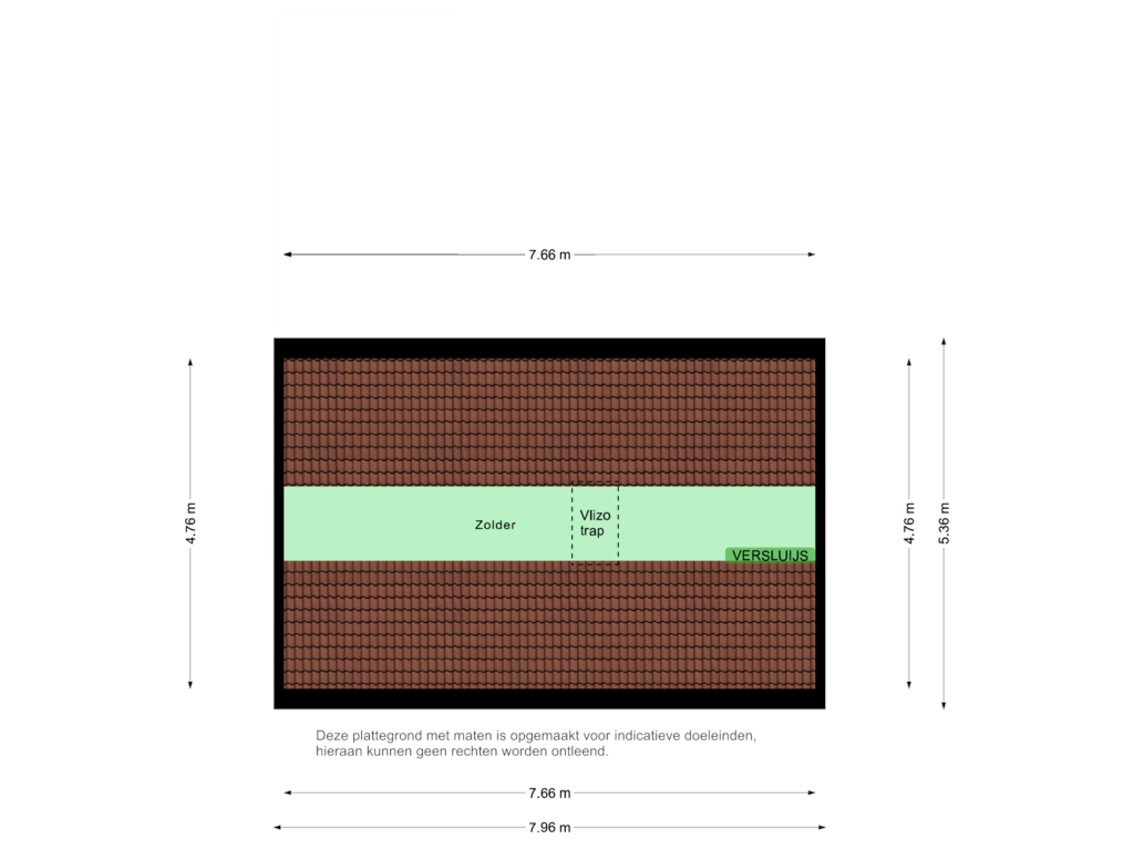 View floorplan of Verdieping 3 of Lange Heerenstraat 37