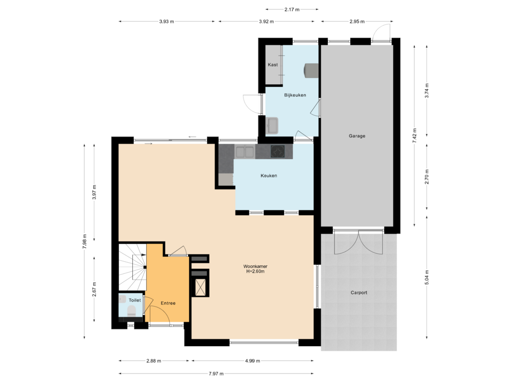 Bekijk plattegrond van Begane grond van Tolhuislaan 25