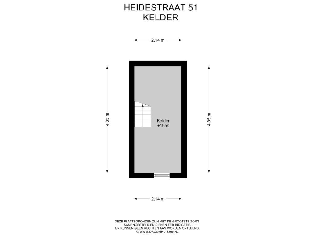 Bekijk plattegrond van Kelder van Heidestraat 51