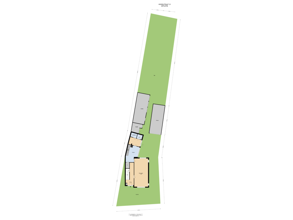 Bekijk plattegrond van Situatie van Heidestraat 51