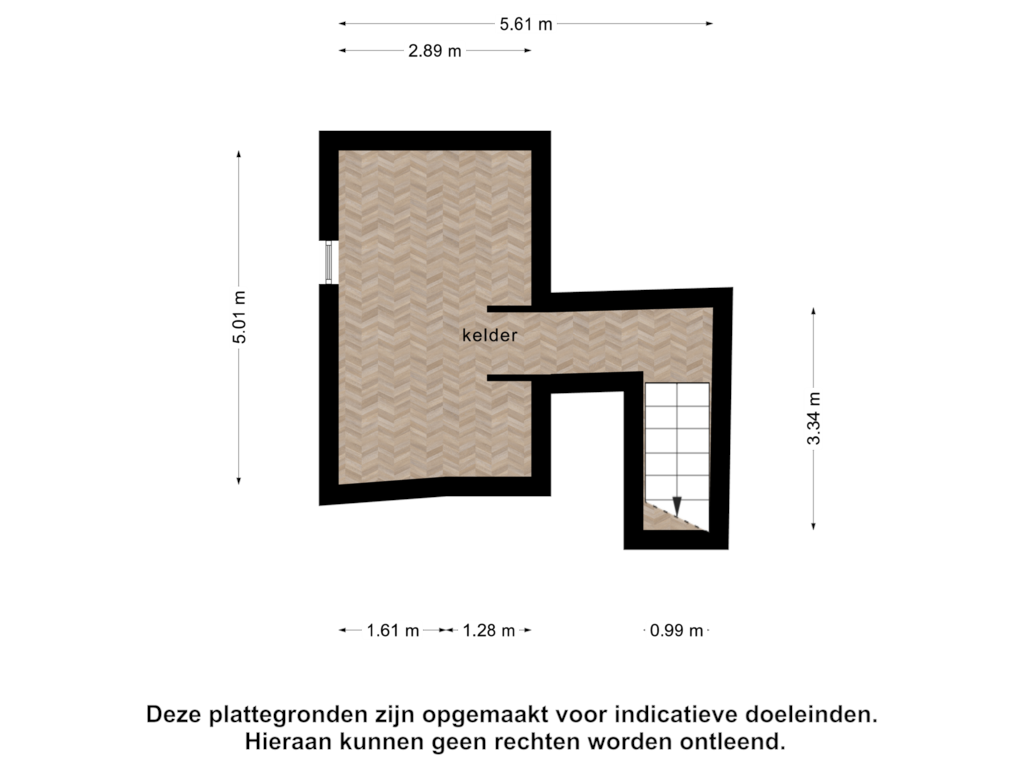 Bekijk plattegrond van Kelder van Pastoor Jansenstraat 1-A