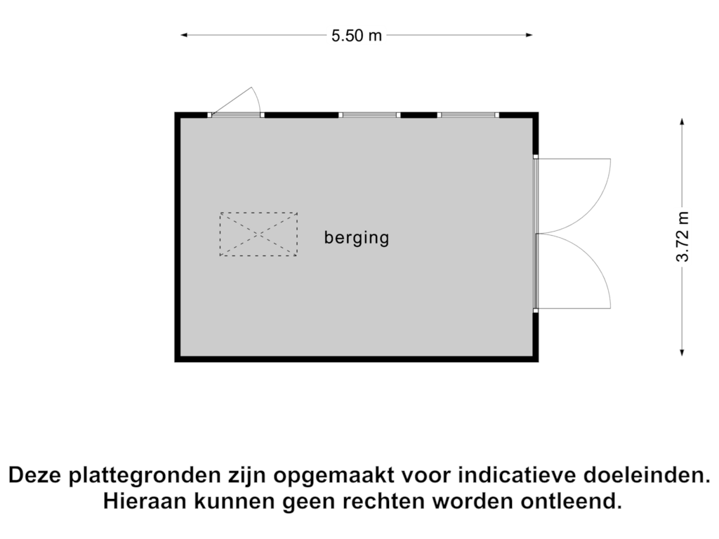 Bekijk plattegrond van Berging van Pastoor Jansenstraat 1-A