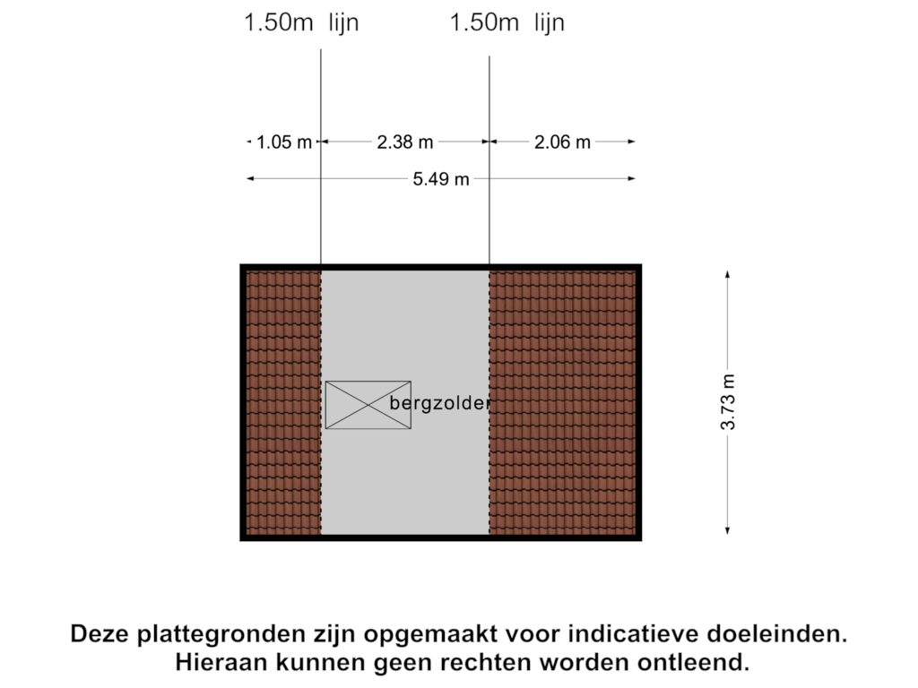 Bekijk plattegrond van Bergzolder van Pastoor Jansenstraat 1-A