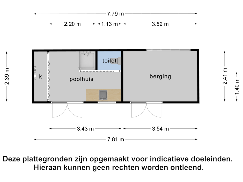 Bekijk plattegrond van Poolhuis van Pastoor Jansenstraat 1-A