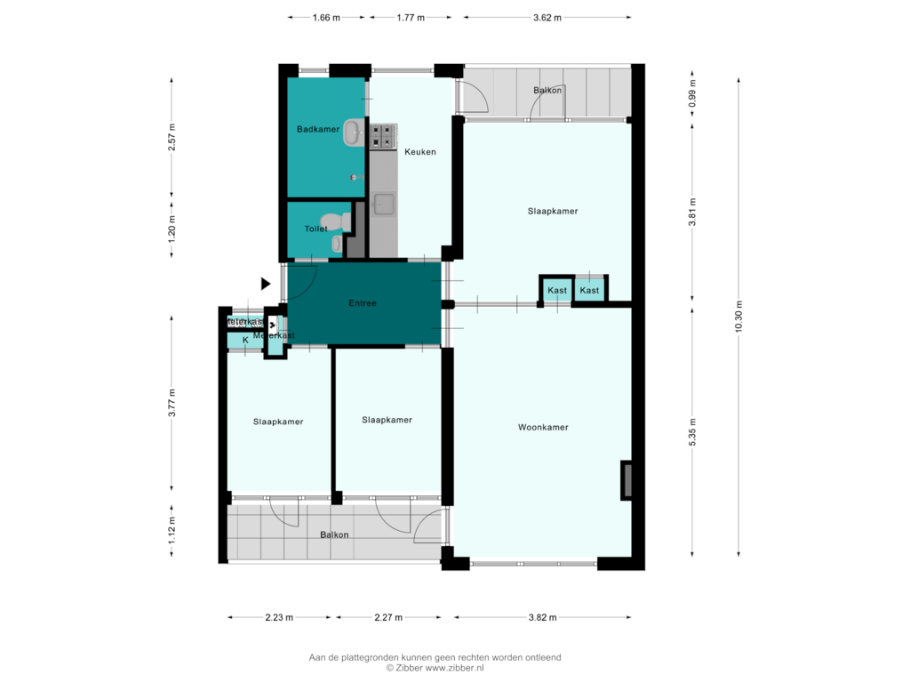 Bekijk plattegrond van Appartement van Tussen Meer 34-2