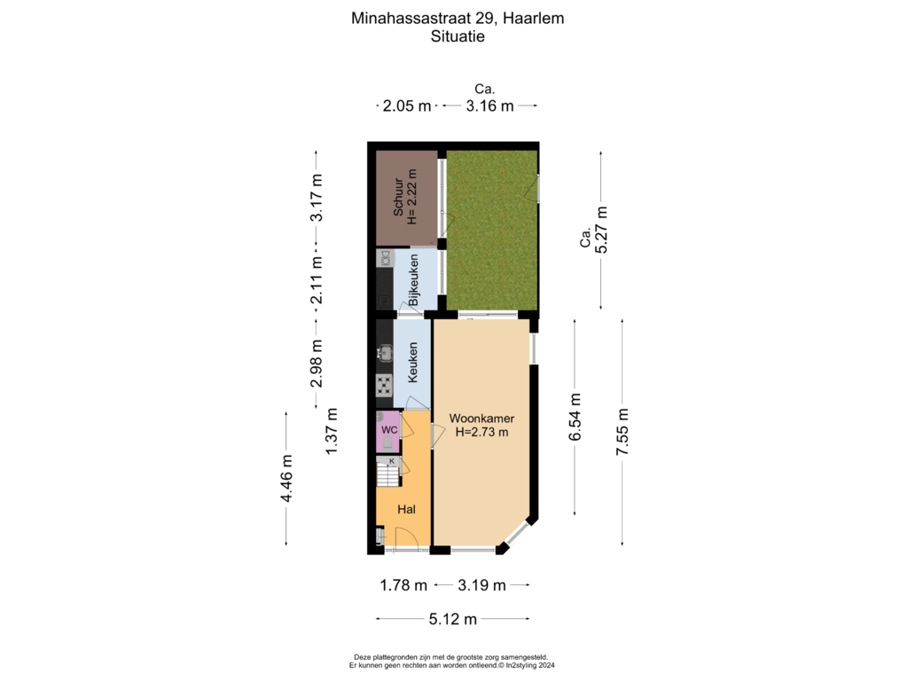 Bekijk plattegrond van Situatie van Minahassastraat 29