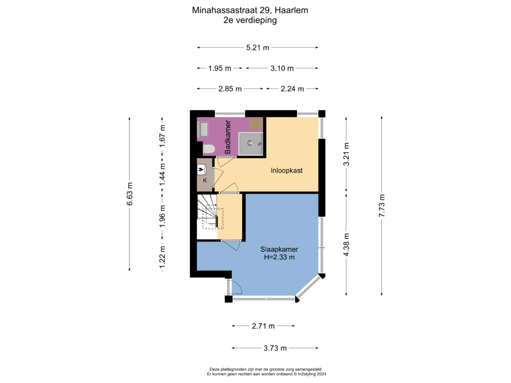 Bekijk plattegrond van 2e Verdieping van Minahassastraat 29