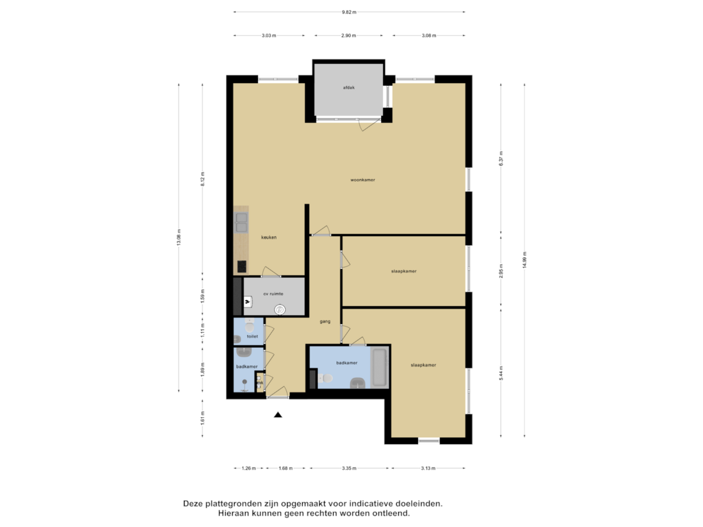 View floorplan of Begane Grond of Kesteloostraat 3