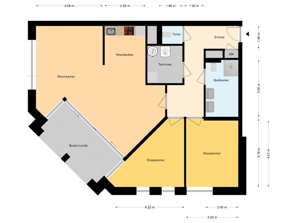 Bekijk plattegrond van First floor van Schorfhaer Residence (Bouwnr. 3)