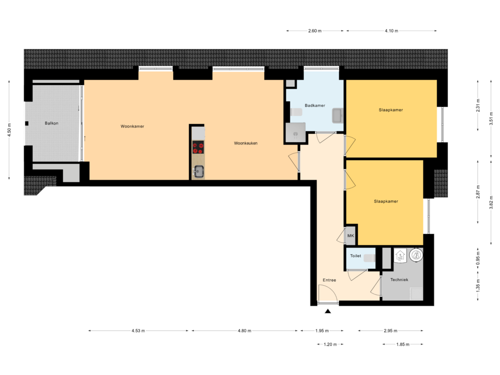 Bekijk plattegrond van 2e Verdieping van Schorfhaer Residence (Bouwnr. 11)