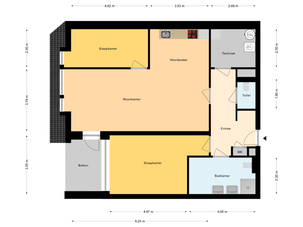 Bekijk plattegrond van 2e Verdieping van Schorfhaer Residence (Bouwnr. 12)