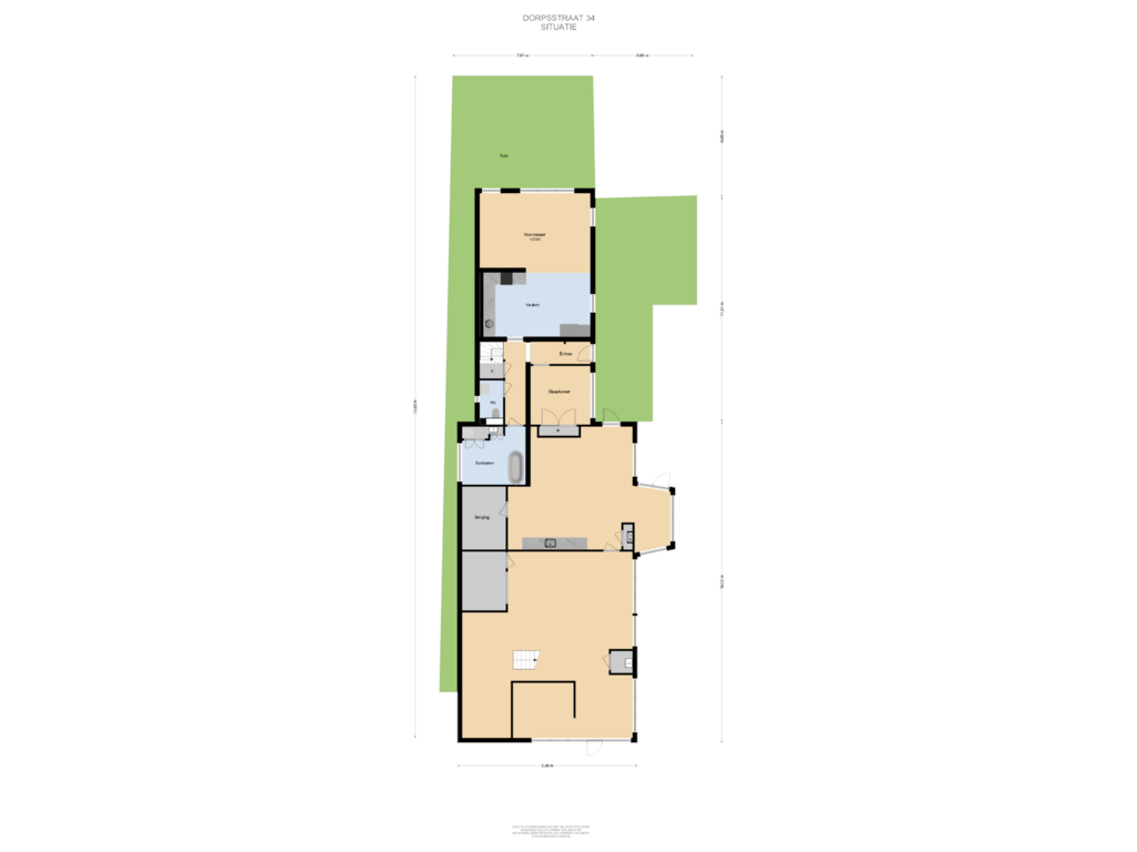 Bekijk plattegrond van Situatie van Dorpsstraat 34