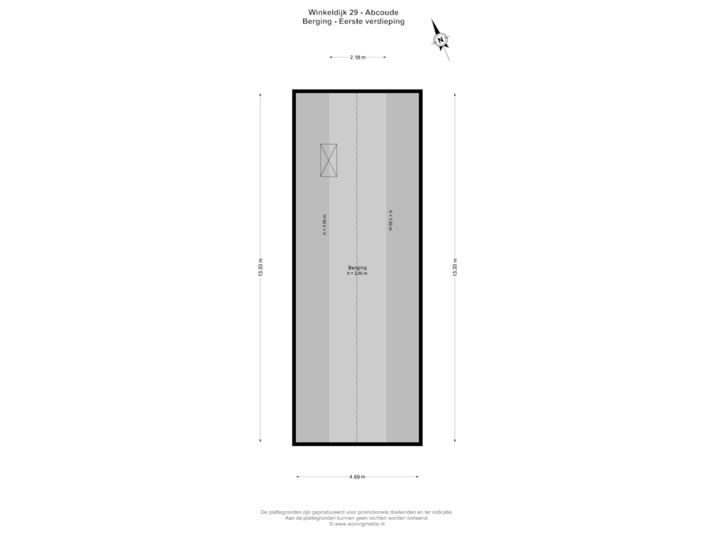 View floorplan of Berging 1e v of Winkeldijk 29-A