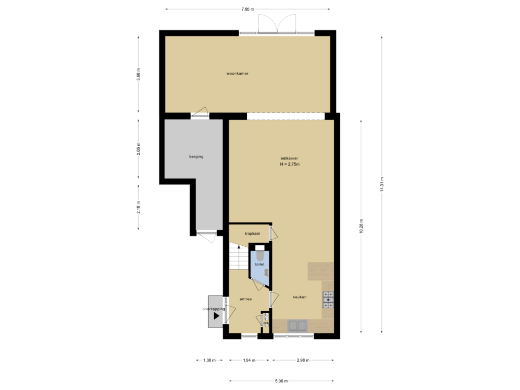 Bekijk plattegrond van Begane Grond van Lisdoddestraat 24