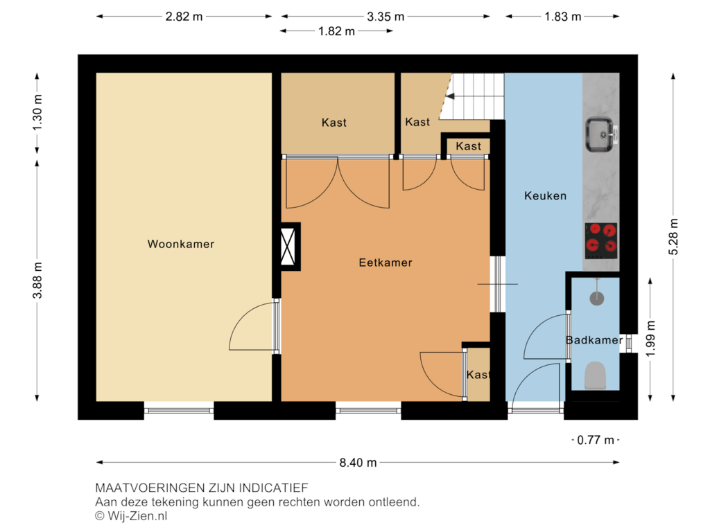 Bekijk plattegrond van Begane Grond van Kandelaarweg 91