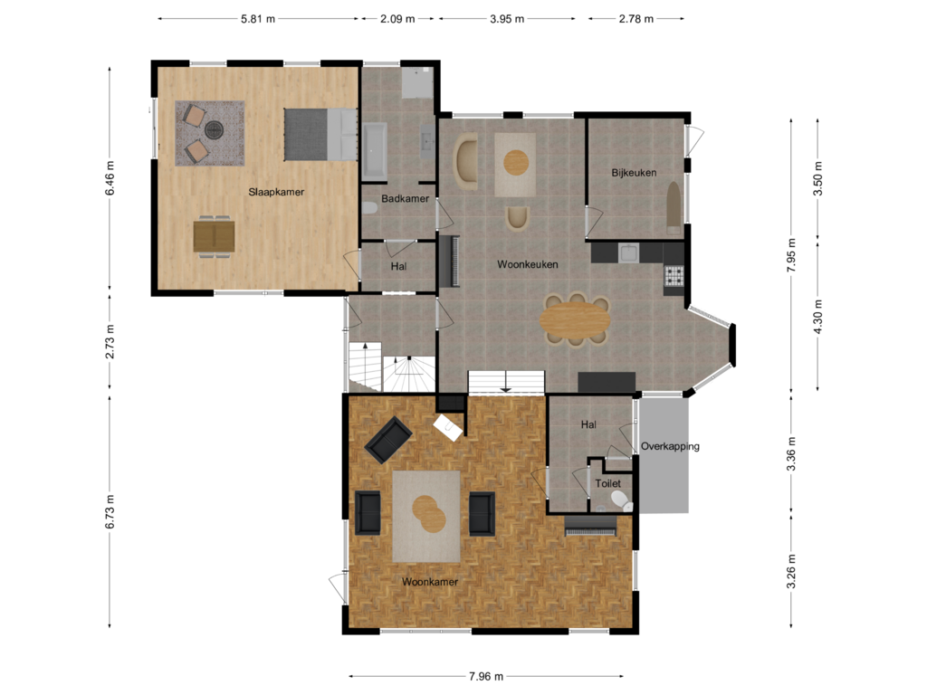 Bekijk plattegrond van Begane grond van Jan Steenstraat 13