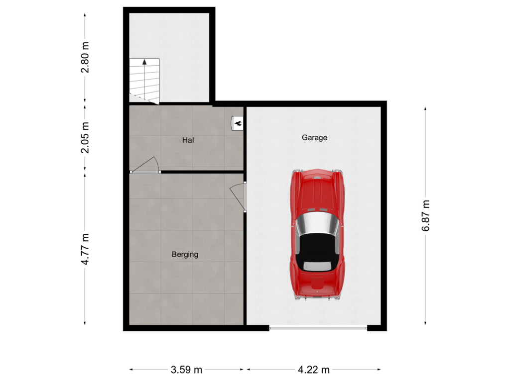 Bekijk plattegrond van Garage van Jan Steenstraat 13