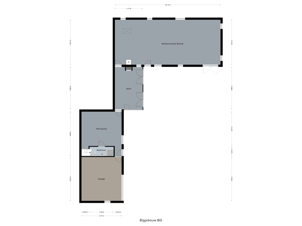 View floorplan of Bijgebouw BG of Antoniusstraat 4