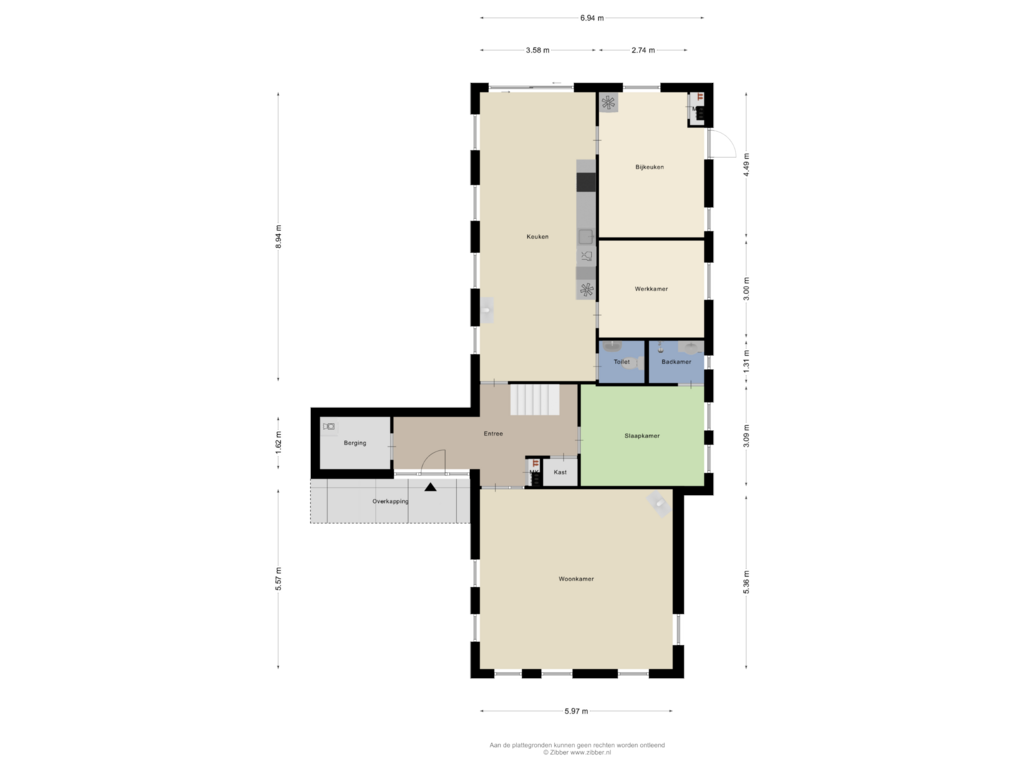 Bekijk plattegrond van Begane Grond van Bovenweg 30