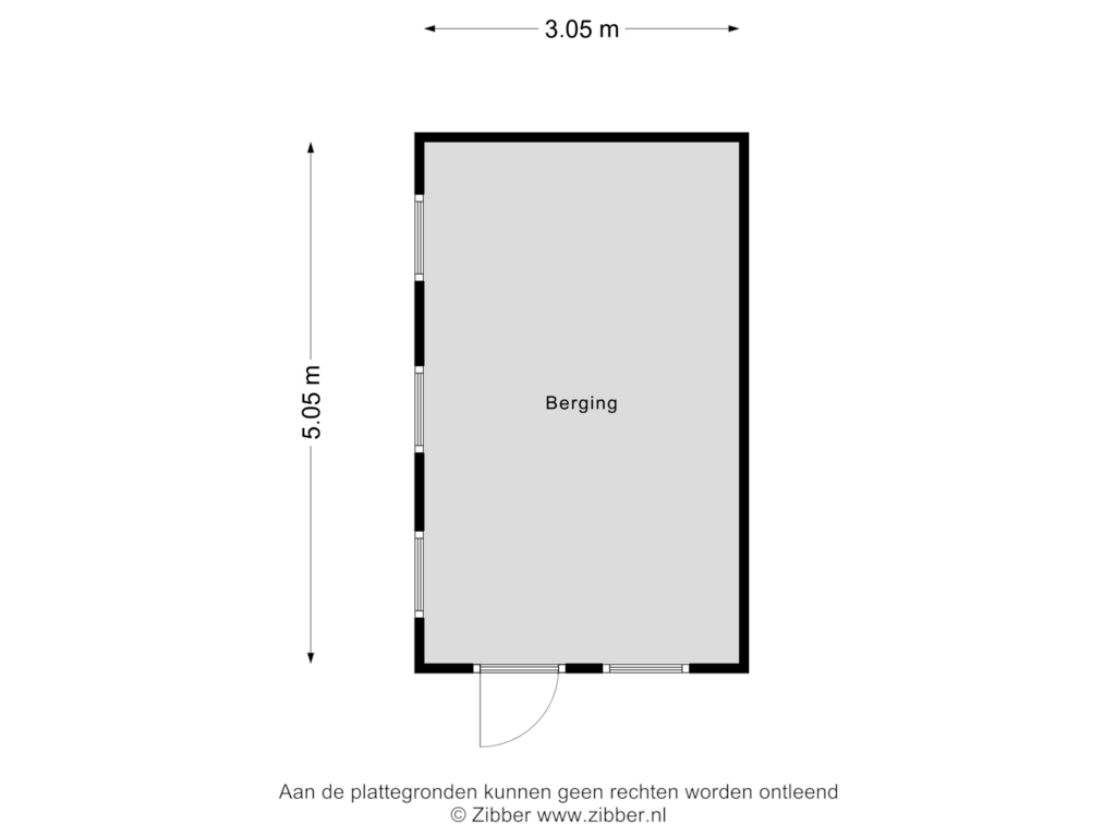 Bekijk plattegrond van Berging van Bovenweg 30