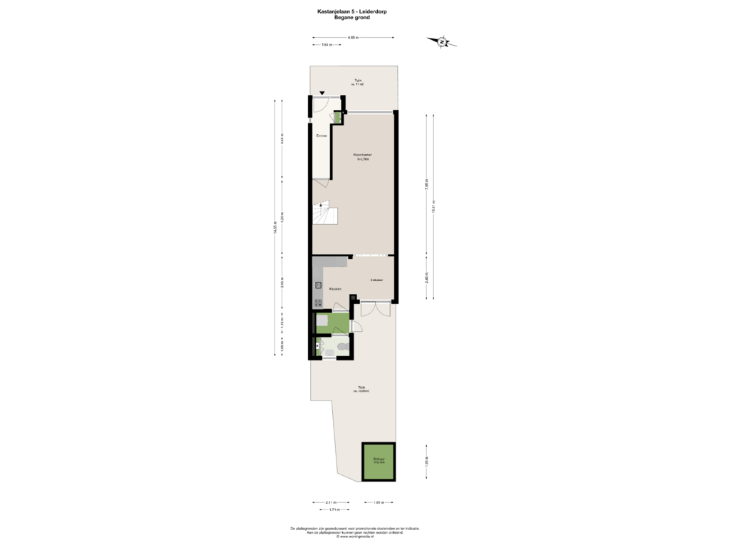 Bekijk plattegrond van Begane grond van Kastanjelaan 5