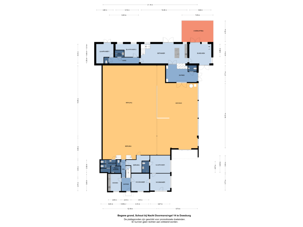 Bekijk plattegrond van Begane grond van Schout bij Nacht Doormansingel 14