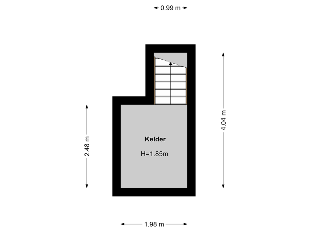 View floorplan of Kelder of Rijksstraatweg 273