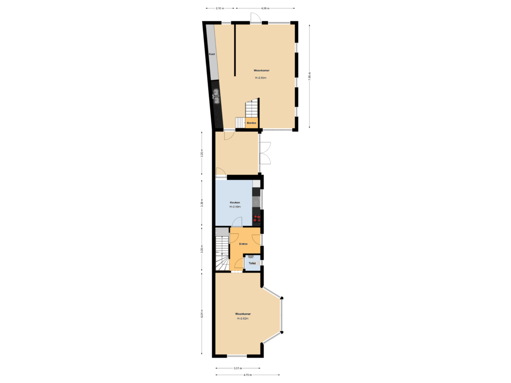 View floorplan of Begane grond of Rijksstraatweg 273