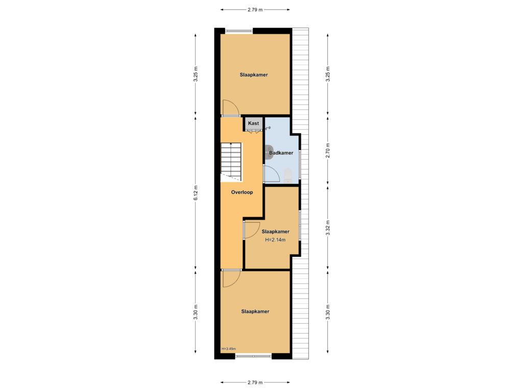 View floorplan of Verdieping Voor of Rijksstraatweg 273