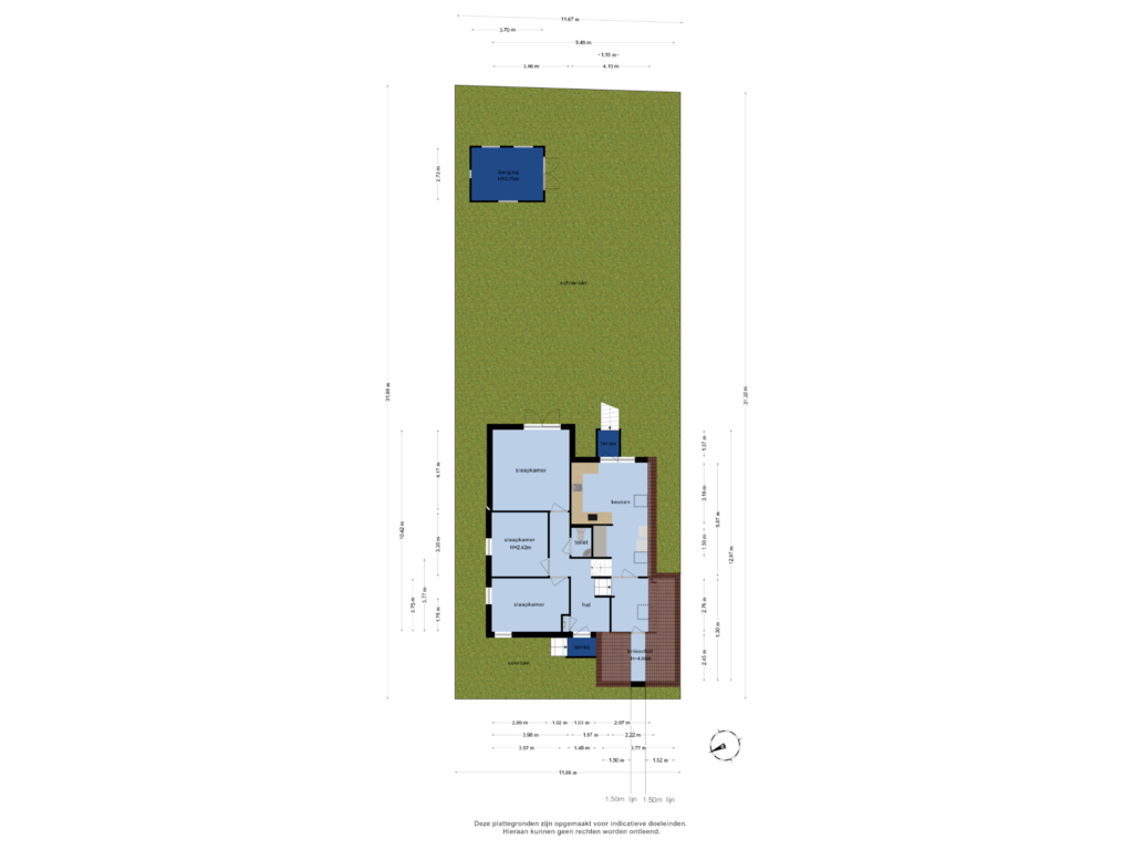 Bekijk plattegrond van Overzicht woning van Uitdammer Dorpsstraat 7-A