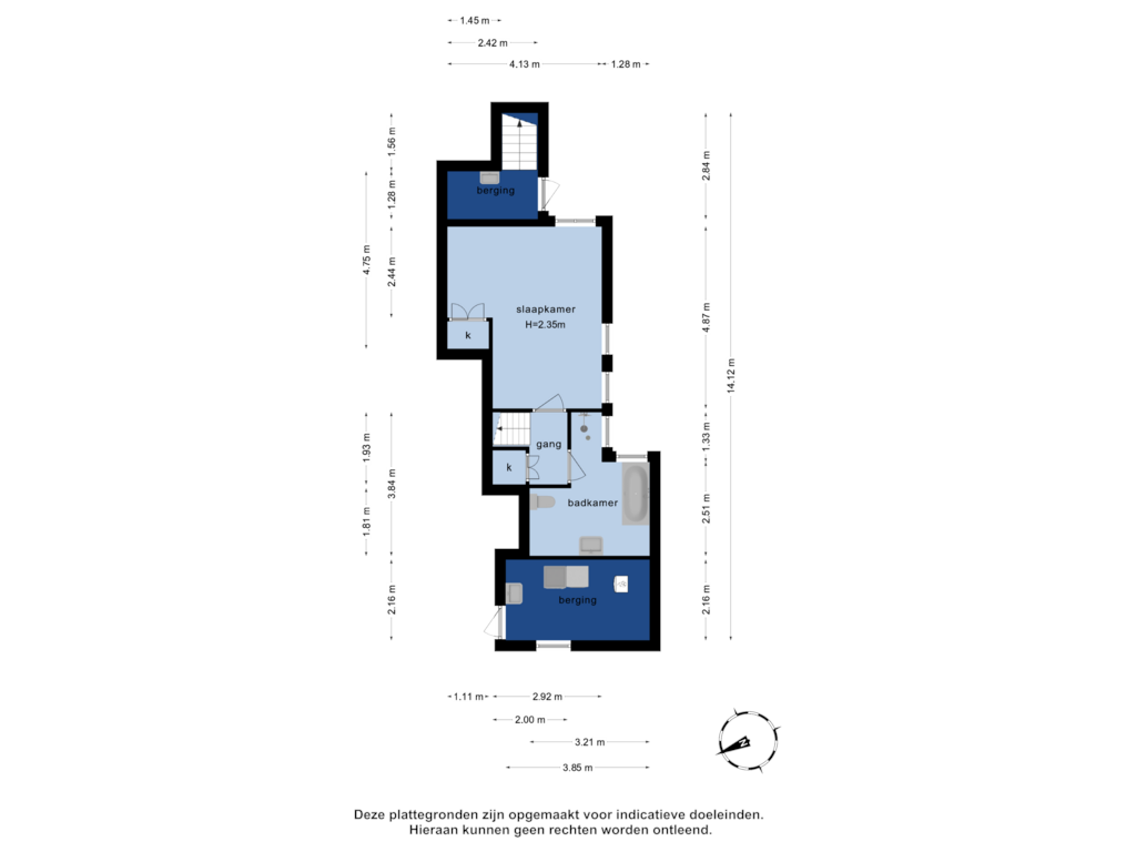 Bekijk plattegrond van Souterrain van Uitdammer Dorpsstraat 7-A