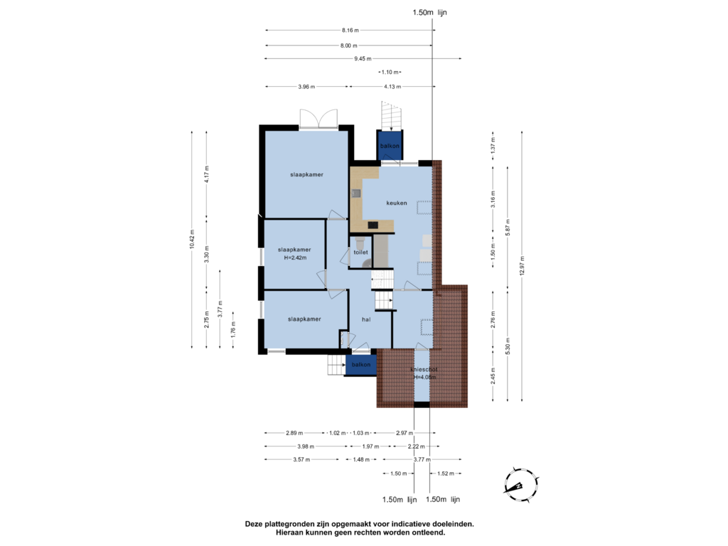 Bekijk plattegrond van Begane grond van Uitdammer Dorpsstraat 7-A