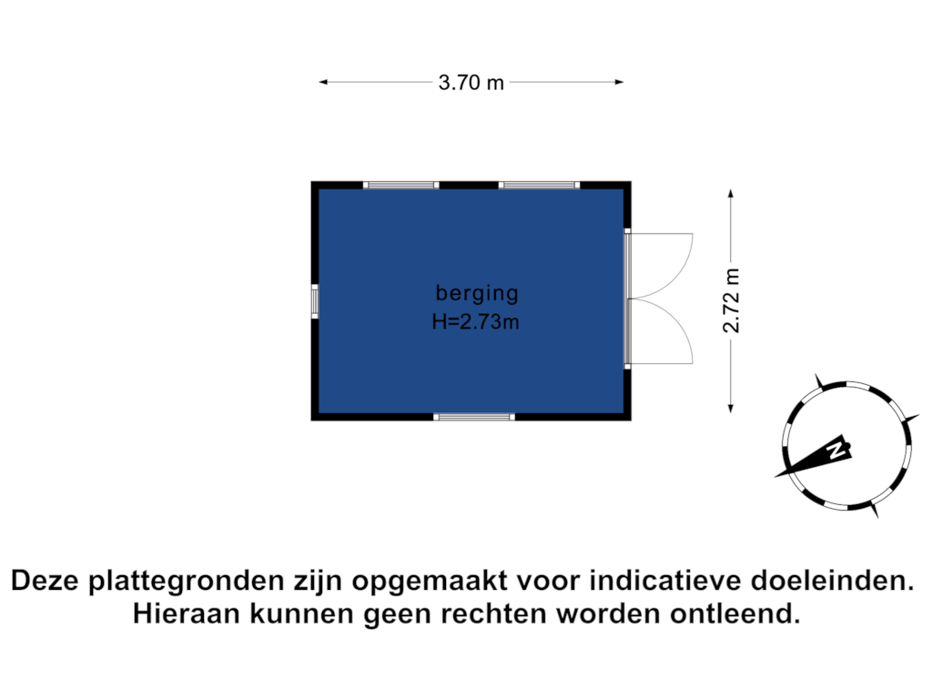 Bekijk plattegrond van Berging van Uitdammer Dorpsstraat 7-A