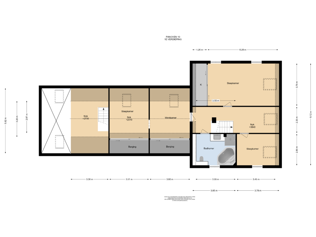 Bekijk plattegrond van 1E Verdieping van Panoven 10