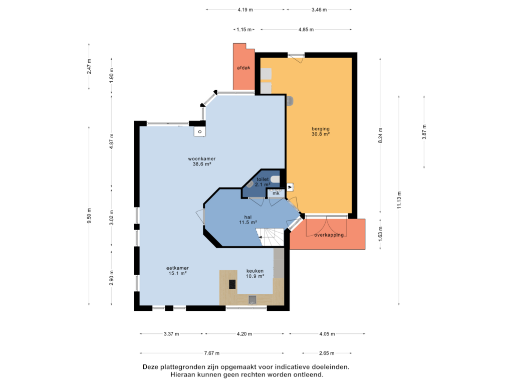 Bekijk plattegrond van begane grond van Geldering 43