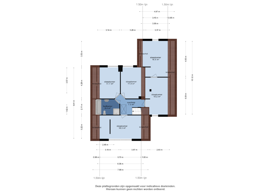 Bekijk plattegrond van 1e verdieping van Geldering 43