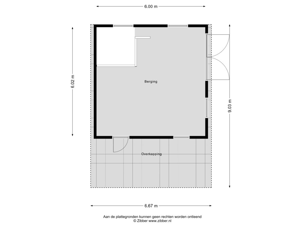 Bekijk plattegrond van Berging van Moerbekerweg 12