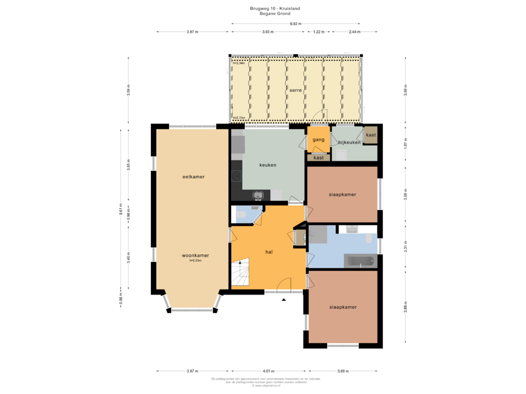 Bekijk plattegrond van Begane Grond van Brugweg 10