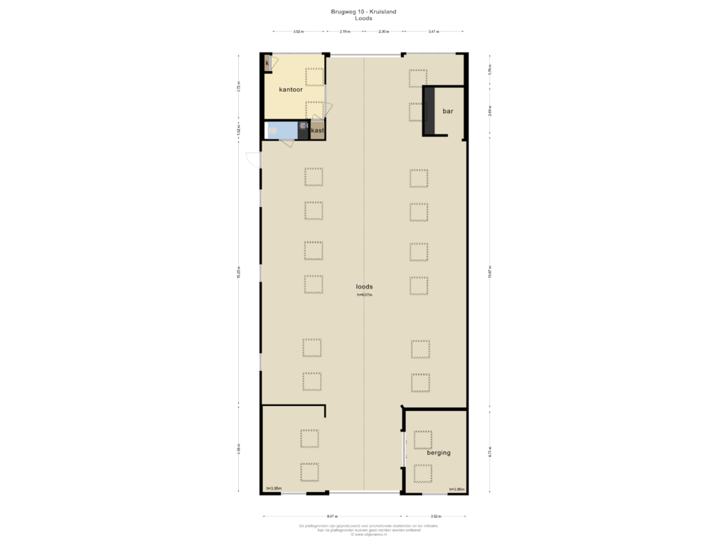 Bekijk plattegrond van Loods van Brugweg 10