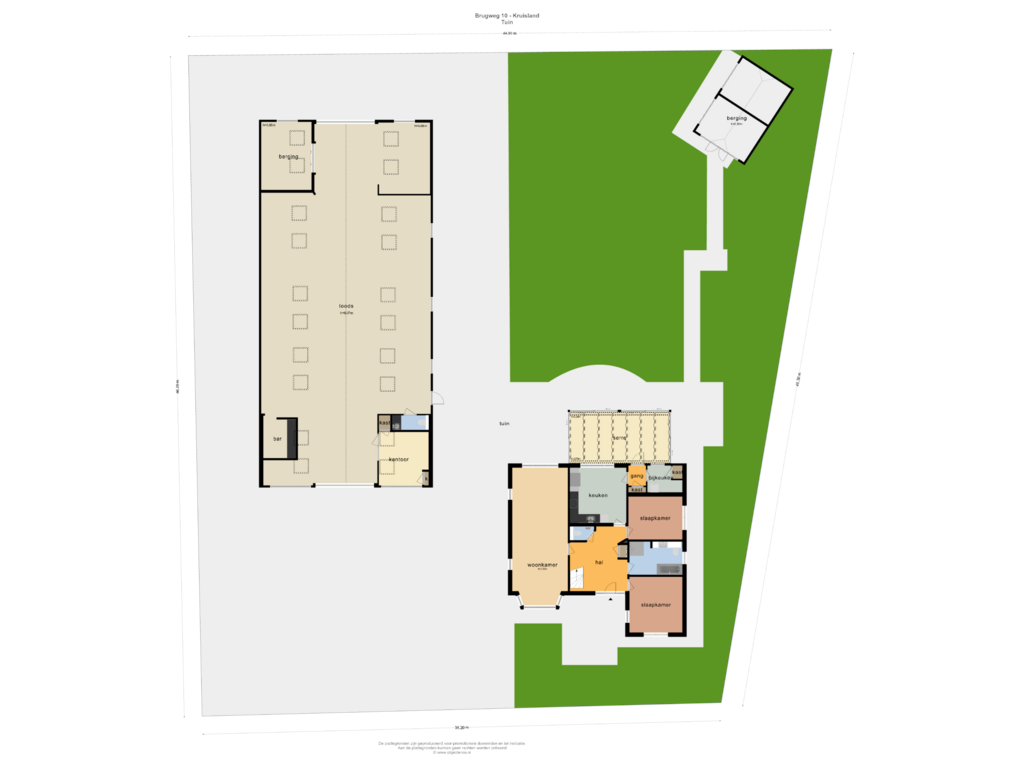 Bekijk plattegrond van Tuin van Brugweg 10