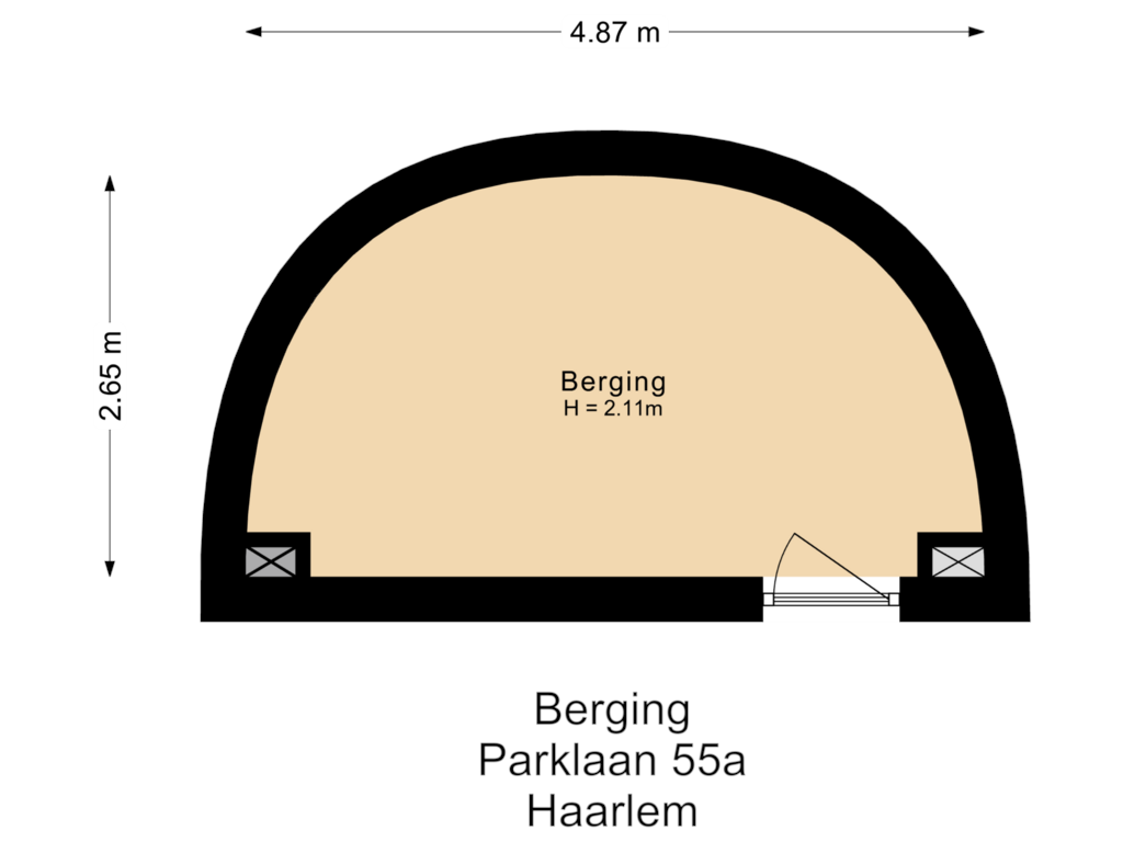 Bekijk plattegrond van Berging van Parklaan 55-A