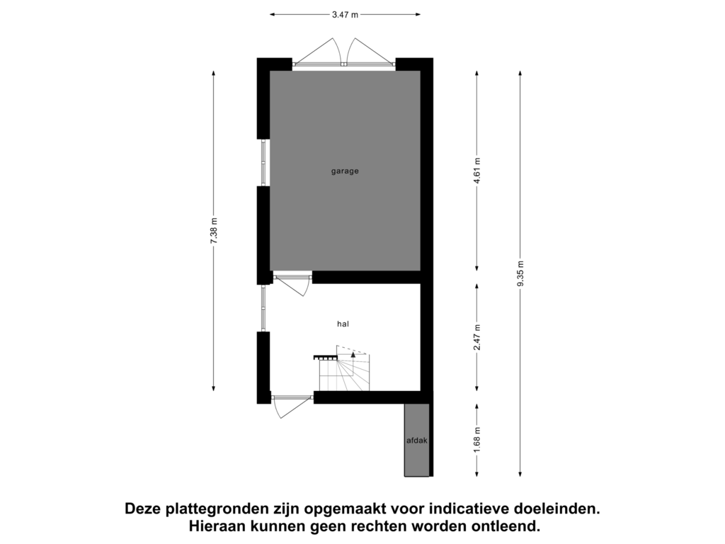 Bekijk plattegrond van Garage van Duinbeekseweg 16