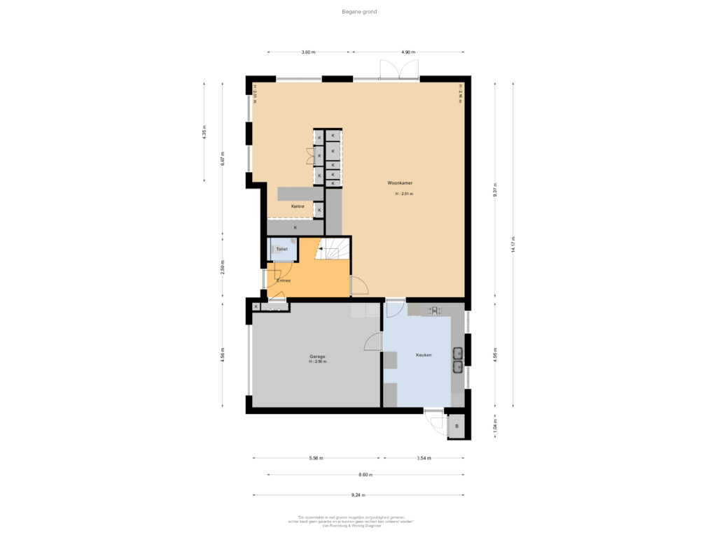 Bekijk plattegrond van Begane grond van Molenweg 21-B