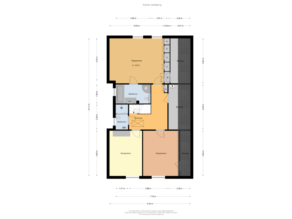 Bekijk plattegrond van Eerste verdieping van Molenweg 21-B