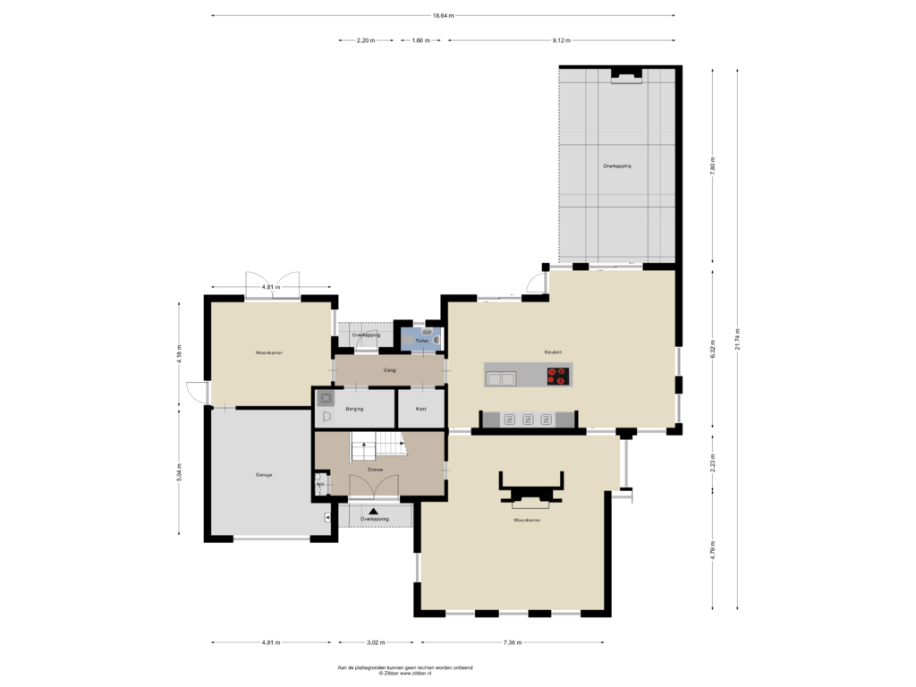 Bekijk plattegrond van Begane grond van Hoefakkers 19