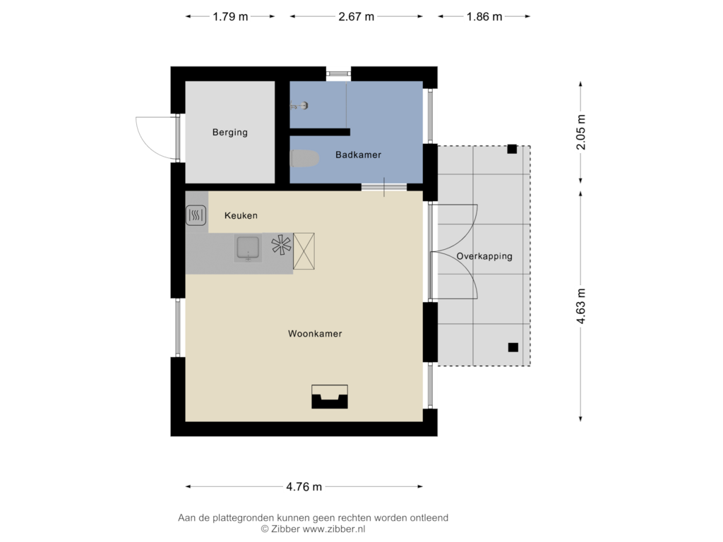 Bekijk plattegrond van Bijgebouw van Hoefakkers 19