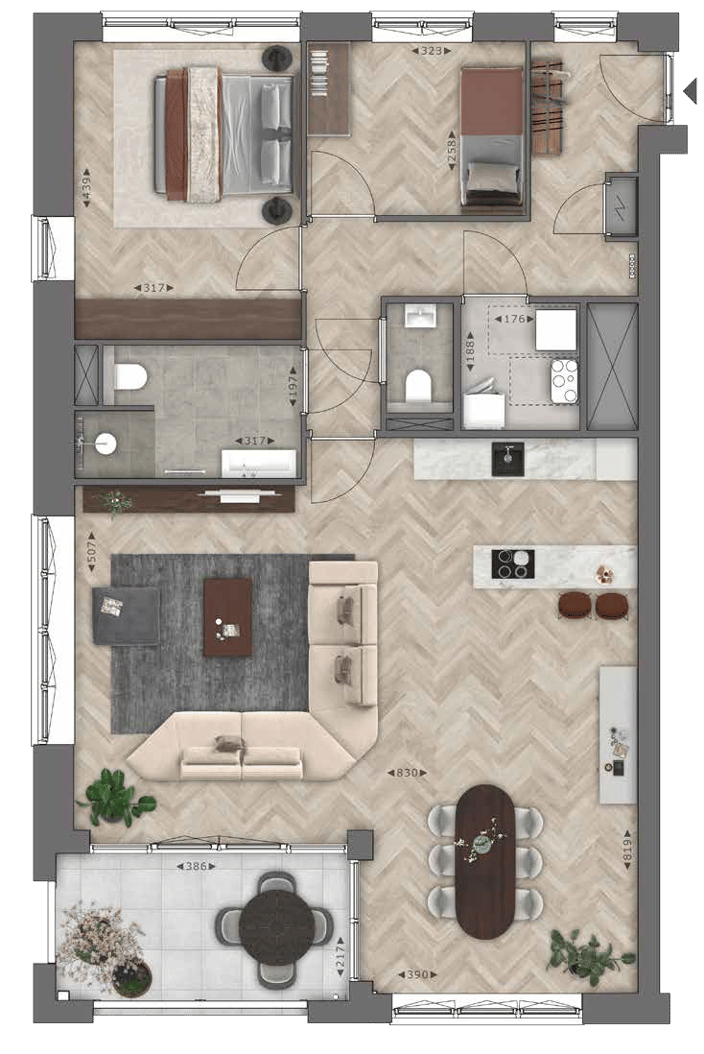 Foto 2 van Toren 2 - linker appartement (Bouwnr. T2.06-L)