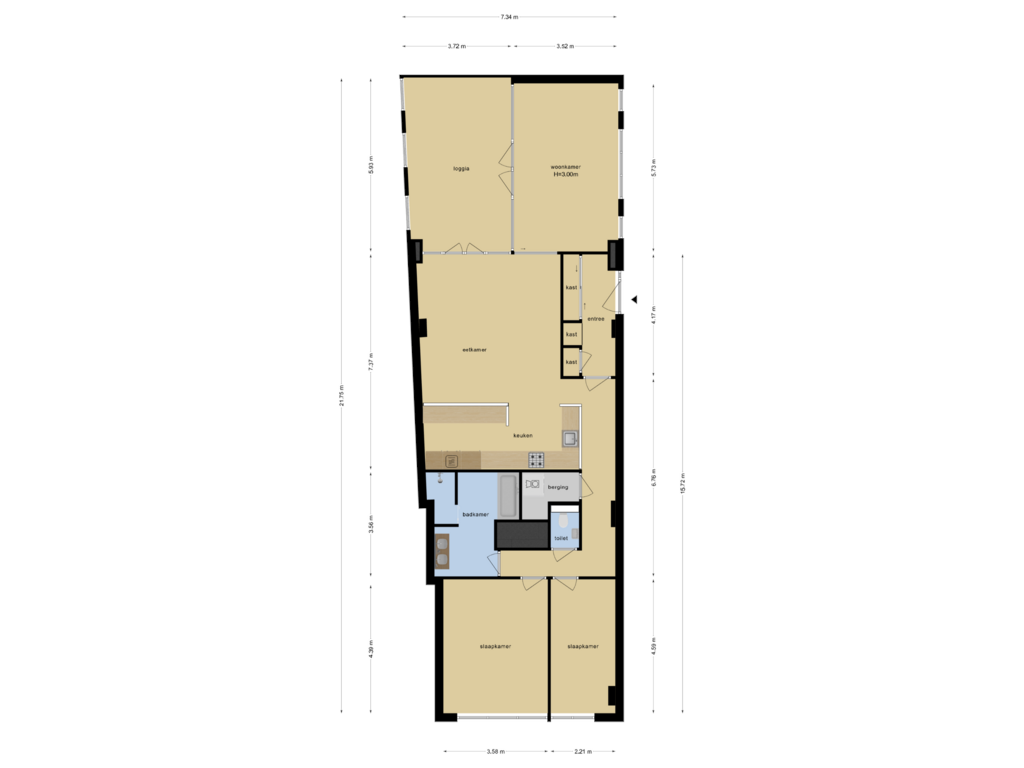 Bekijk plattegrond van Appartement van Westplein 62